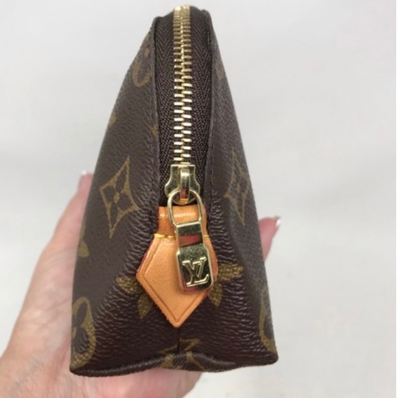 Louis Vuitton Brown Pouch Pochette Monogram Cosmetic Bag - Picture 3 of 10